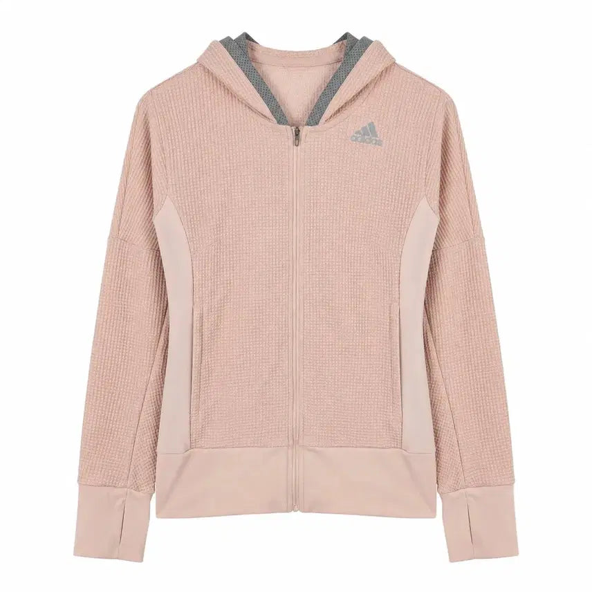 [BUNJANG] Adidas Slim Fit Waffle Training Zip-Up Jacket / 여XS-S 아디다스 슬림핏 블러쉬 와플 트레이닝 집업 자켓