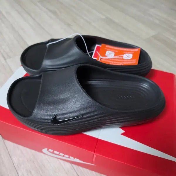 [BUNJANG] Nike ReactX Rejuvenate Slide Black 250 / 나이키 리액트X 리주버네이트 슬라이드 블랙 250 새상품