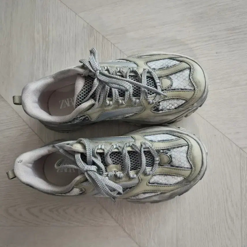 [BUNJANG] Zara Mesh & Snake Print Loafers / ZARA(자라)의 메쉬 및 스네이크