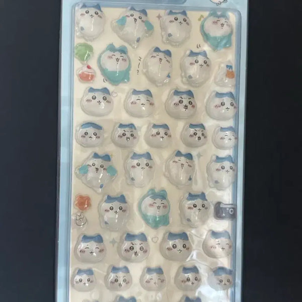 [BUNJANG] Chiikawa Monchichi Hachware Sticker / 치이카와 먼작귀 봉봉드롭씰 스타일 하치와레