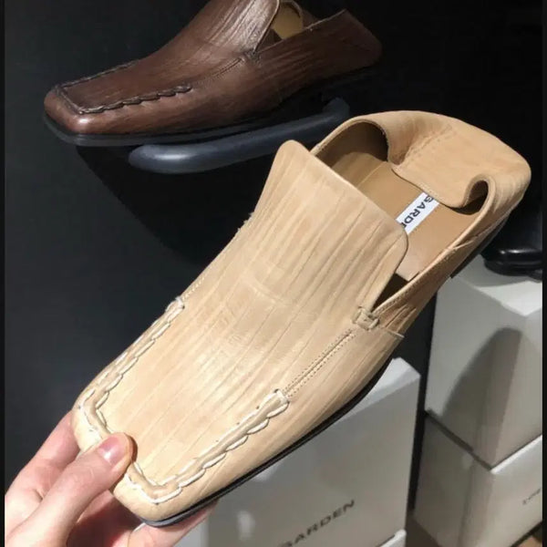 [BUNJANG] Lost Garden Dima Beige Leather Shoes / 로스트가든 디마 베이지