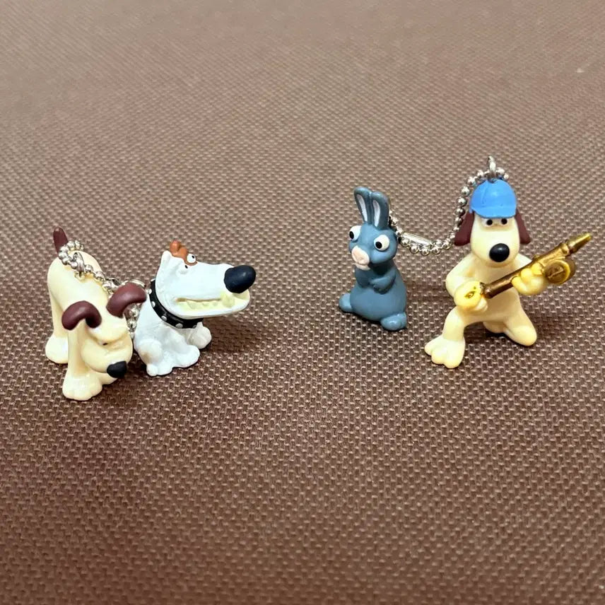 [BUNJANG] Wallace & Gromit Mini Keyring Set 2 - Phillip, Rabbit / 월레스와그로밋 쪼꼬미 미니 키링 세트2 - 필립, 토끼 세트