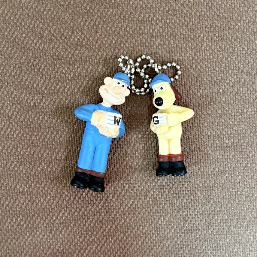 [BUNJANG] Wallace & Gromit Mini Charm - Coffee / 월레스와그로밋 쪼꼬미 미니 키링 - 커피