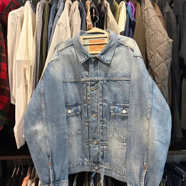 [BUNJANG] Outstanding Selvedge Denim Jacket / 아웃스탠딩 셀비지 데님 자켓