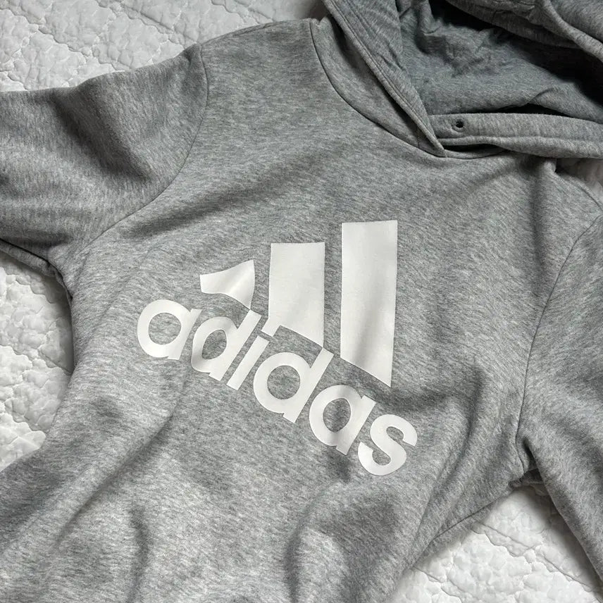 [BUNJANG] Adidas Hooded Sweatshirt Grey / 아디다스 후드티 그레이