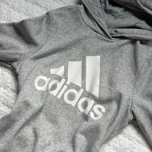 [BUNJANG] Adidas Hooded Sweatshirt Grey / 아디다스 후드티 그레이