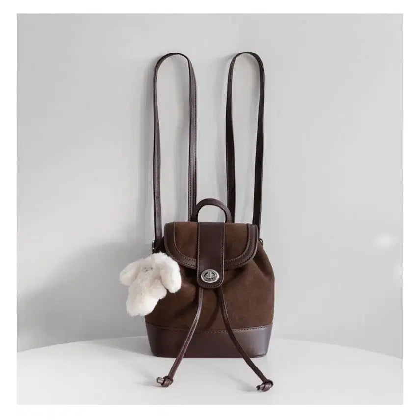 [BUNJANG] Suede Mini Backpack / 스웨이드 미니 백팩