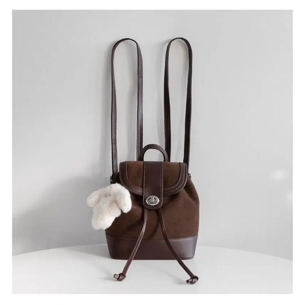[BUNJANG] Suede Mini Backpack / 스웨이드 미니 백팩