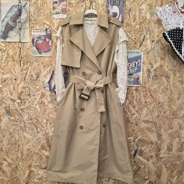 [BUNJANG] Bao Trench Long Vest Beige / Ba o 트렌치 롱 베스트 베이지 F