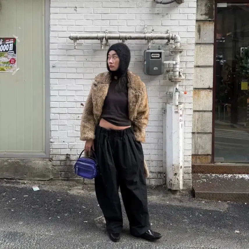 [BUNJANG] Openyy Full Gather Pants Black M / 오픈와이와이 풀개더 팬츠 블랙 m