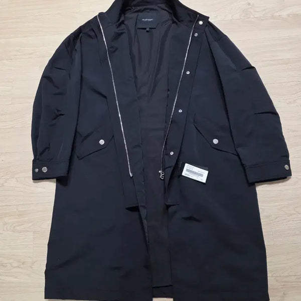 [BUNJANG] Jil Stuart New York Premium Fishtail Oversized Long Field Jacket Trench Coat - Black L / 질스튜어트뉴욕 프리미엄 피쉬테일 오버핏 롱 야상 트렌치코트 블랙 L 105~110 정가 94만원