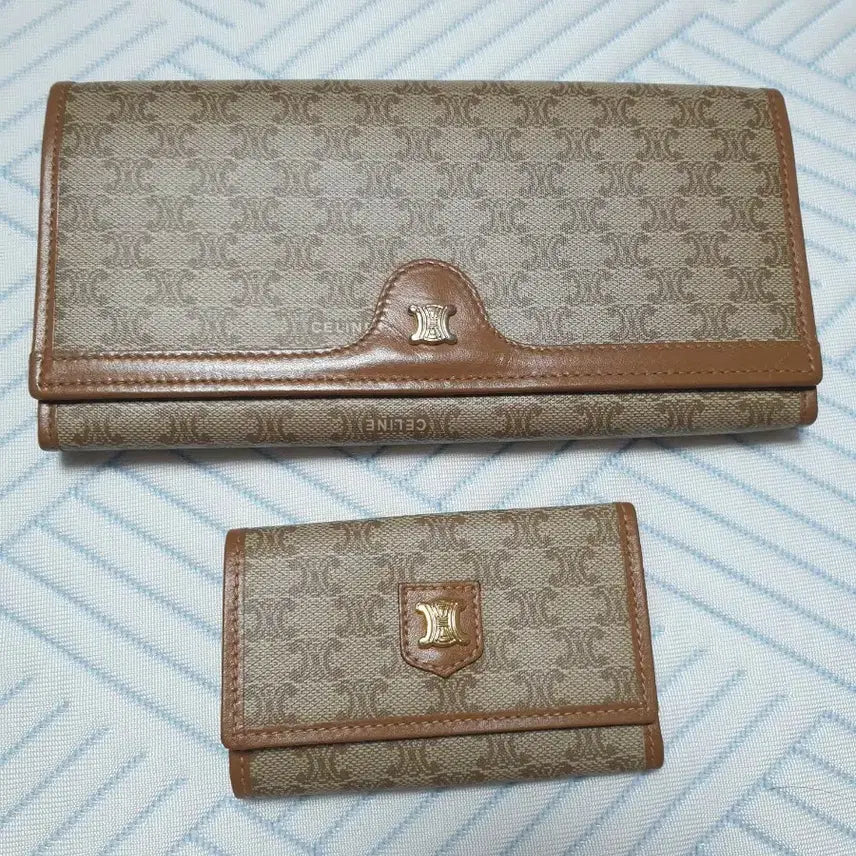 [BUNJANG] Celine Triopee Pattern Wallet and Key Holder Set / 셀린느 지갑 키홀더 세트