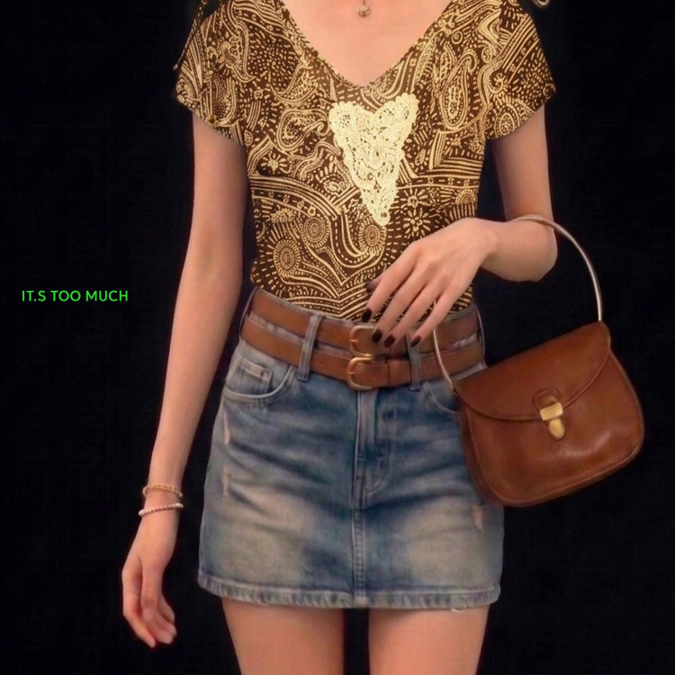 [BUNJANG] Retro Floral Blouse Women's T-Shirt / Q2435 복고블라우스 여성티셔츠 여자티셔츠 여성블라우스 플라워블라우스