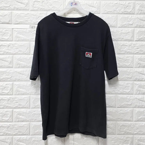 [BUNJANG] Levi's Davidson Black Short Sleeve T-Shirt / L 벤데이비슨 블랙 반팔 티 E824