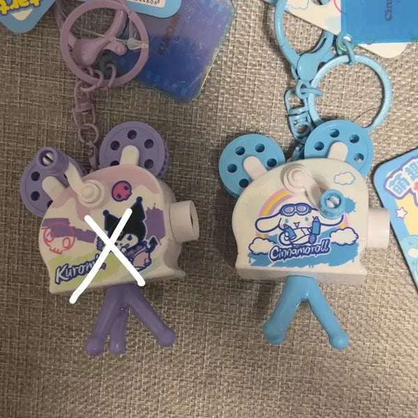 [BUNJANG] Sanrio Cinnamoroll / Kuromi Beam Projector Keychain / 정품 산리오 시나모롤 / 쿠로미 빔 프로젝터 영사기 키링