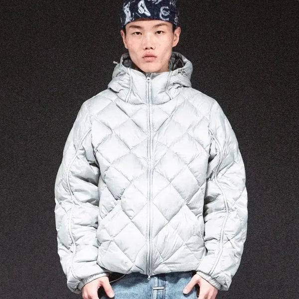 [BUNJANG] The Vinyl House Lightweight Down Padded Jacket Grey / 더바이닐하우스 경량패딩 실버