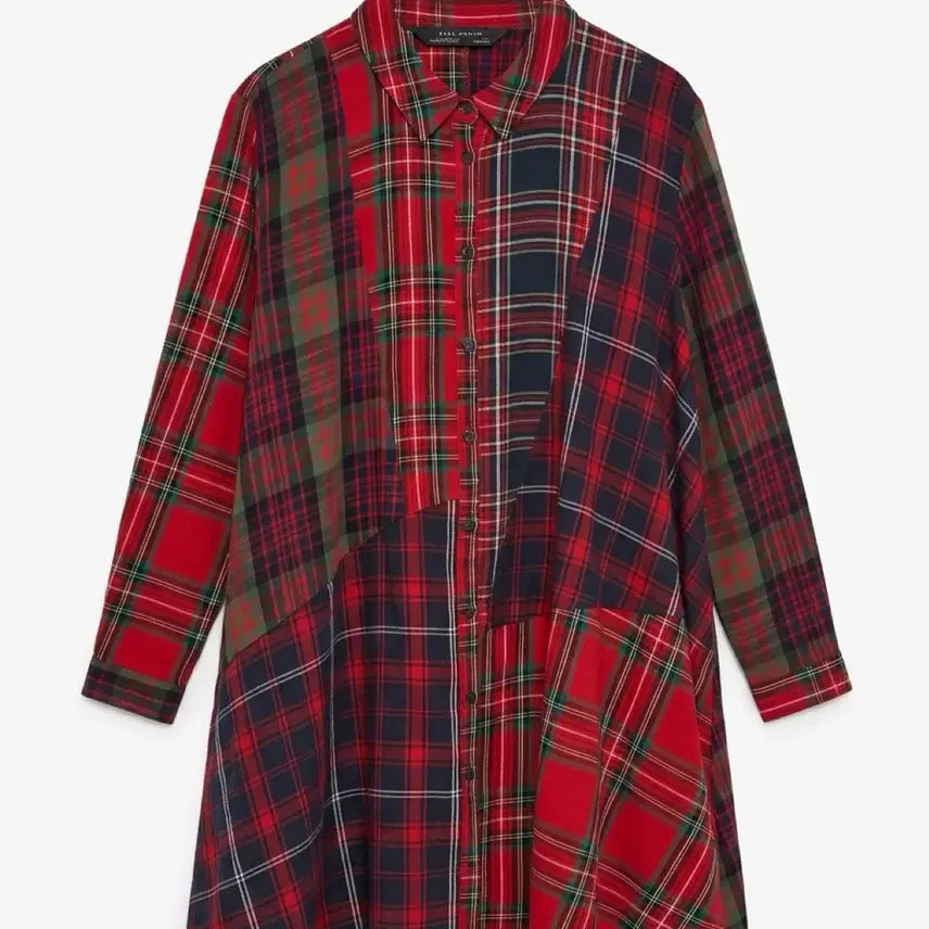 [BUNJANG] Zara Multi Check Red Dress Size S / 여성S/ 자라 멀티 체크 레드 원피스 1