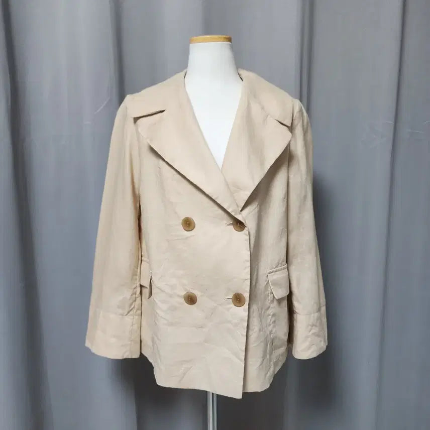 [BUNJANG] The AtG Linen 100% Jacket Beige Size 66 / the AtG 더엣지 여성 린넨100% 자켓 66