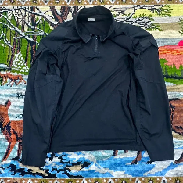 [BUNJANG] Tactical Combat Shirt Black 2XL / 밀리터리 블랙 택티컬 컴뱃셔츠 2XL