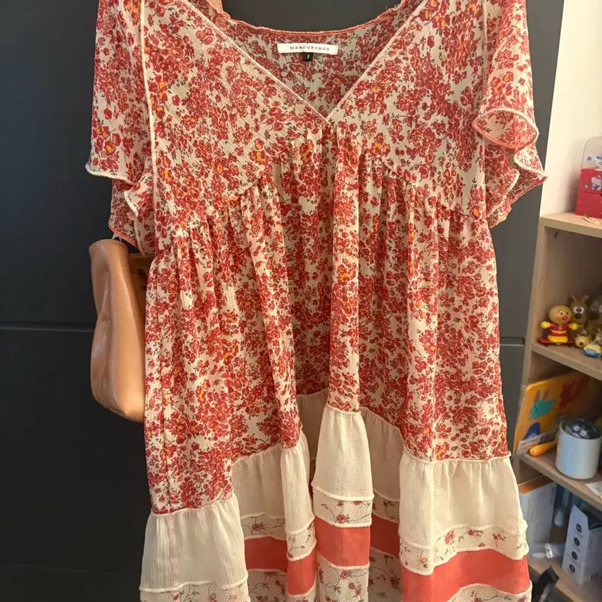 [BUNJANG] Vintage Floral Frill Blouse / 빈티지 하구미 블라우스