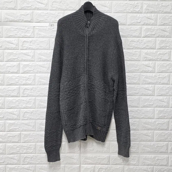 [BUNJANG] Giorgio Armani Grey Knit Zip-Up Jacket E834 / L 아르마니 (알마니) 그레이 니트집업 자켓 E834
