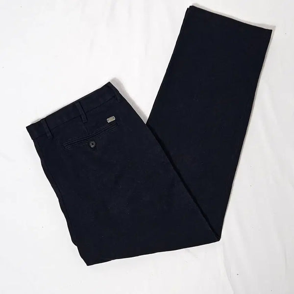 [BUNJANG] Henry Cotton Steel Logo Slacks Chino Pants / 헨리코튼 스틸로고 슬랙스 치노팬츠 바지 코튼 정장 수트 36