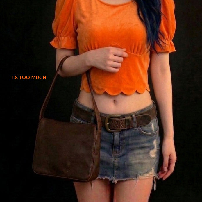 [BUNJANG] Vintage Leather Shoulder Bag / Q6985 숄더백 크로스백 가죽백 가죽가방 빈티지가방 여성가방 여자백