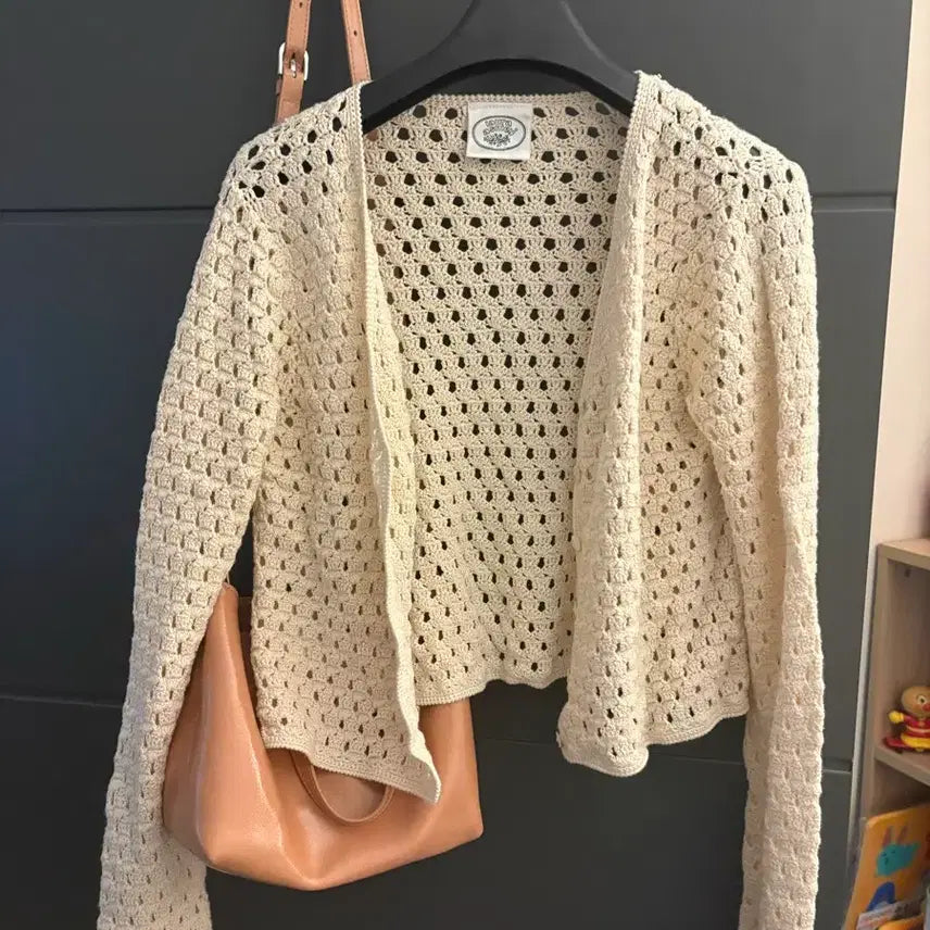[BUNJANG] Laura Ashley Vintage Ivory Cardigan / 빈티지 아이보리 가디건 로라애슐리