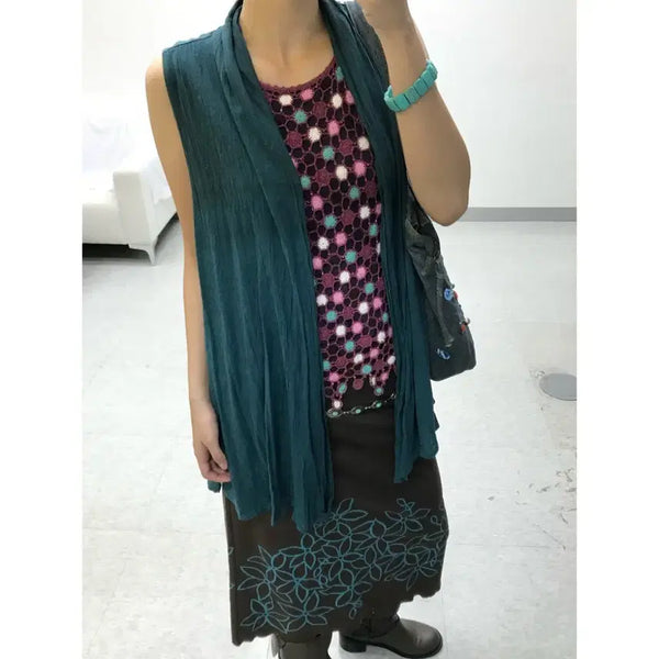 [BUNJANG] ARISTY Long Vest / 일본빈티지 청록 롱 베스트 조끼