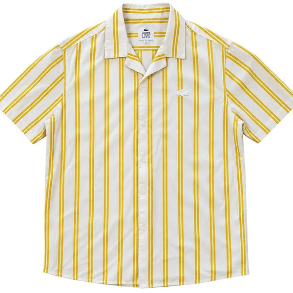 [BUNJANG] Lacoste Striped Short Sleeve Shirt / 라코스테 스트라이프 반팔 셔츠