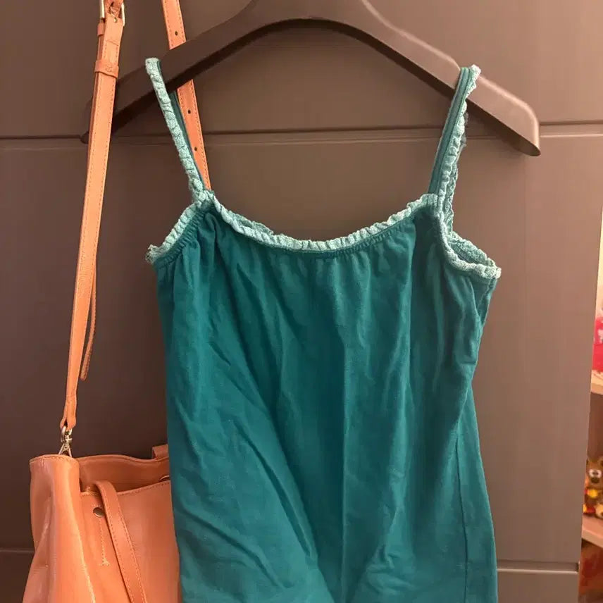 [BUNJANG] Vintage Hagumi Navy Sleeveless Top / 빈티지 하구미 청록나시