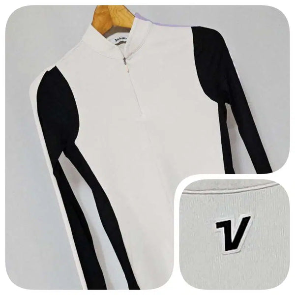 [BUNJANG] Volvik White Functional Golf PK T-shirt Women's 85 / 볼빅 화이트 반집업 기능성 골프 PK티셔츠 여성85