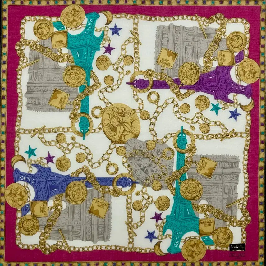 [BUNJANG] Celine Petit Scarf Cotton / 셀린느 손수건  쁘띠 스카프