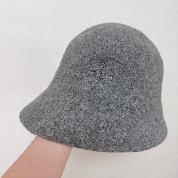 [BUNJANG] Vivienne Westwood Grey Wool Bucket Hat / 비비안웨스트우드 그레이 울 버킷햇