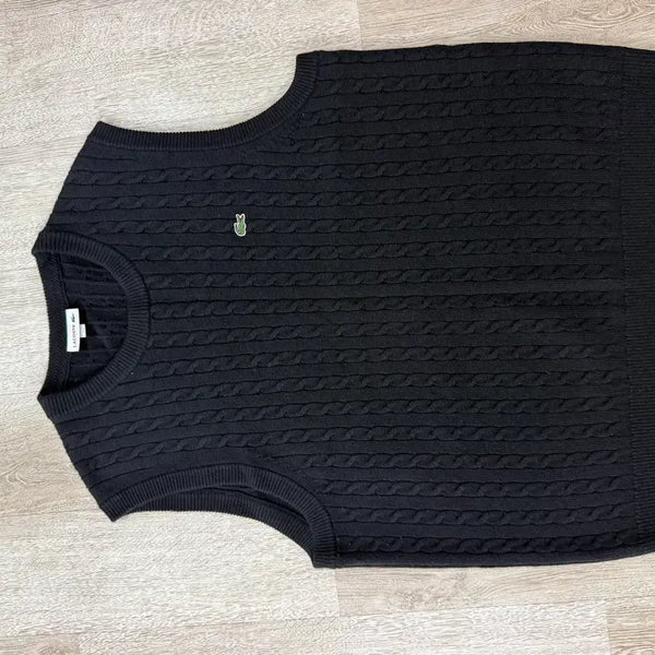 [BUNJANG] Lacoste Cable Knit Vest / 6)라코스테 꽈배기 니트