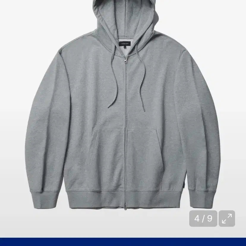 [BUNJANG] Melange Master Hooded Sweat Zip-up Jacket / L)멜란지 마스터 후드 스웻 집업 블랙,그레이,아이보리