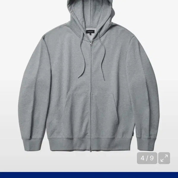 [BUNJANG] Melange Master Hooded Sweat Zip-up Jacket / L)멜란지 마스터 후드 스웻 집업 블랙,그레이,아이보리