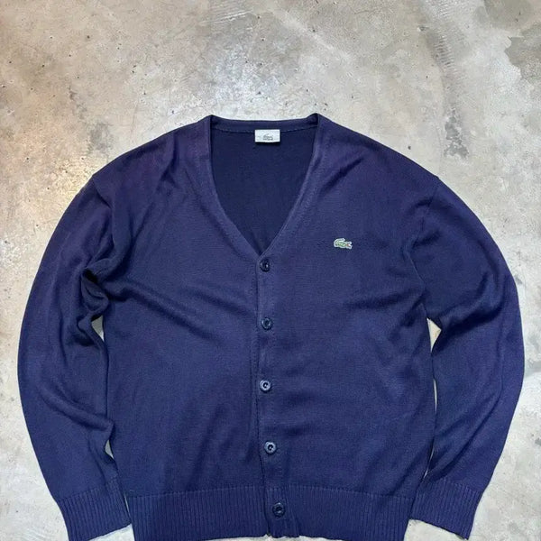 [BUNJANG] Lacoste Navy Knit Cardigan / 라코스테 네이비 니트 가디건