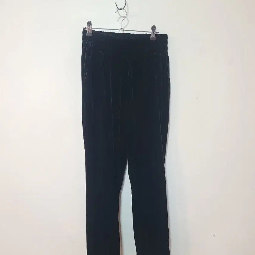 [BUNJANG] STL Black Velvet Pants / STL 블랙 벨벳 바지