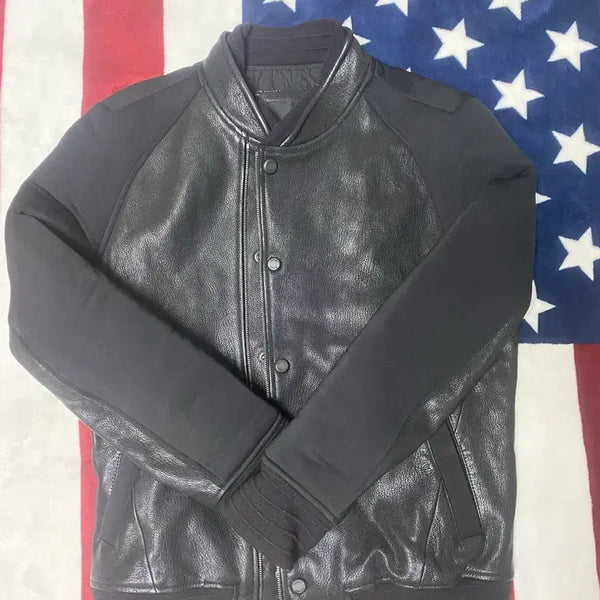 [BUNJANG] Allegri Goat Leather Stadium Jacket / 알레그리 염소가죽 스타디움 자켓