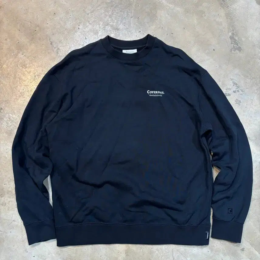 [BUNJANG] Covernat Big Logo Black Sweatshirt / 커버낫 빅로고 블랙 스웻셔츠