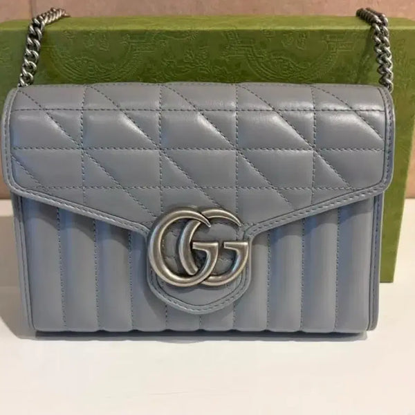 [BUNJANG] Gucci GG Marmont Matelassé Mini Chain Bag / 구찌 GG 마몽 마틀라세 미니 체인백