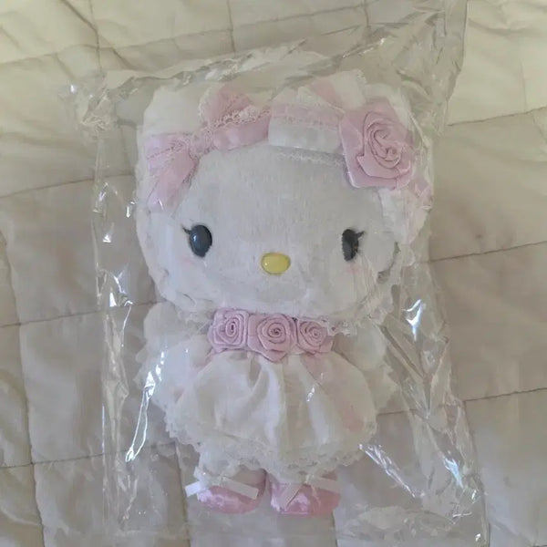 [BUNJANG] Sealed White Frill Wedding Hello Kitty Plush Doll / 미개봉 ) 화이트프릴 웨딩 헬로키티 누이 인형