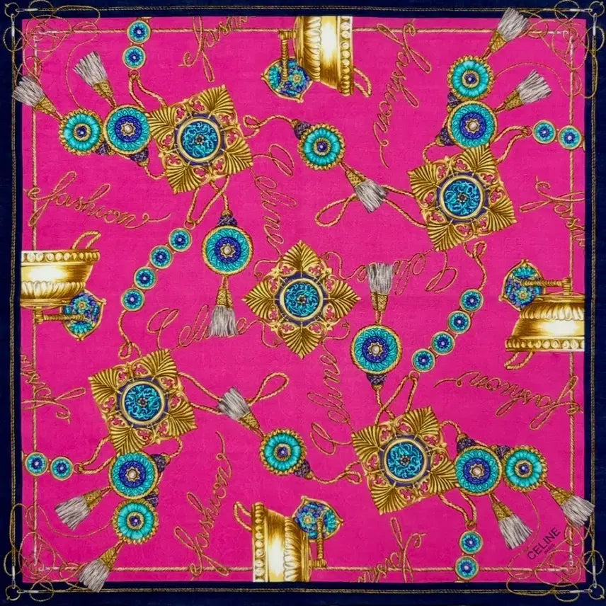 [BUNJANG] Celine Petit Scarf Cotton 50x50cm / 셀린느 손수건 / 쁘띠 스카프