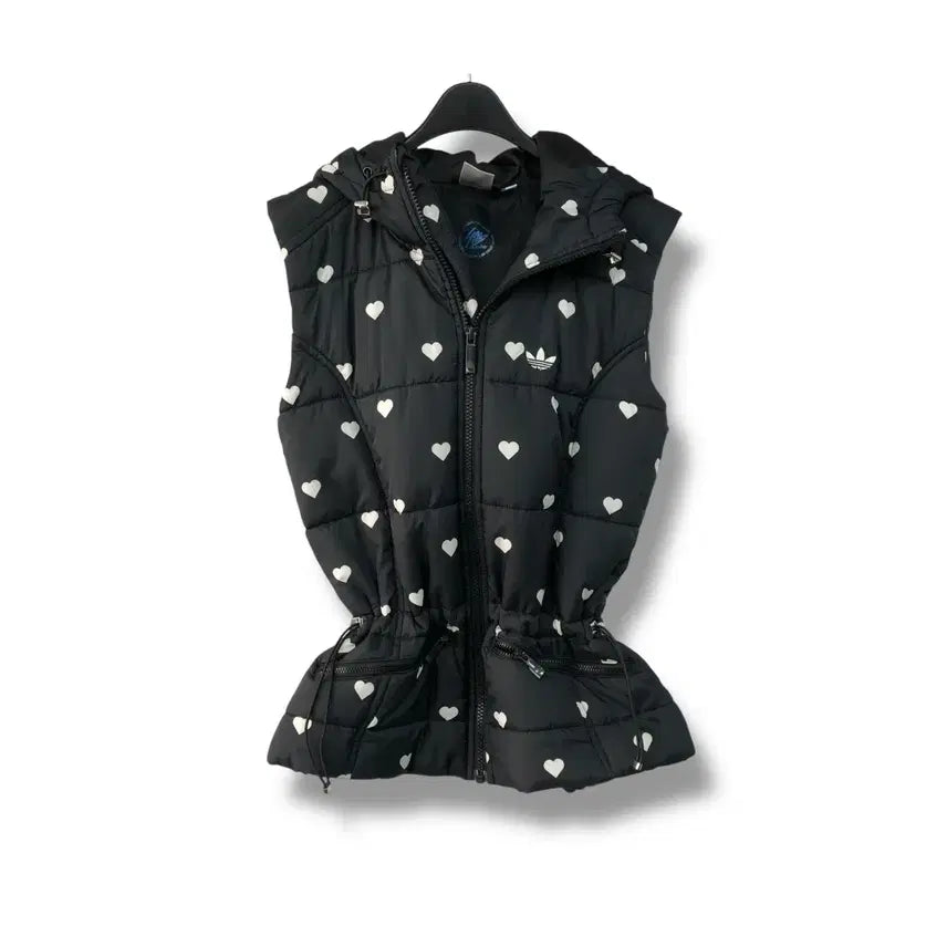 [BUNJANG] Adidas Heart Padded Vest / [XS] 아디다스 허리스트링 하트 패딩조끼