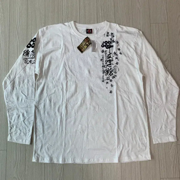 [BUNJANG] Tenryuichi Long Sleeve Oriental Samurai Theme T-Shirt / 천류일 롱 슬리브 (일본빈티지 -실측확인)