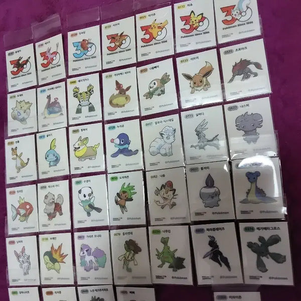 [BUNJANG] Pokemon 30th Anniversary TtimbusSeal / 포켓몬 띠부씰 신상 30주년 판매