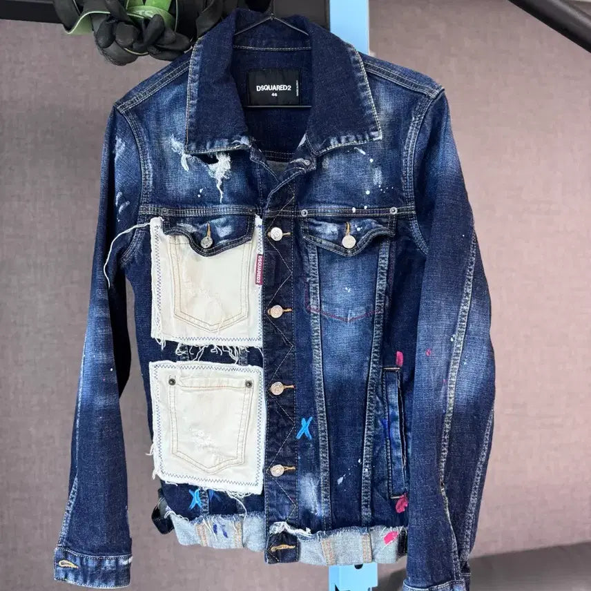 [BUNJANG] DSQUARED2 Patchwork Denim Jacket Size 46 / DSQUARED2 데님 자켓 46 새거급