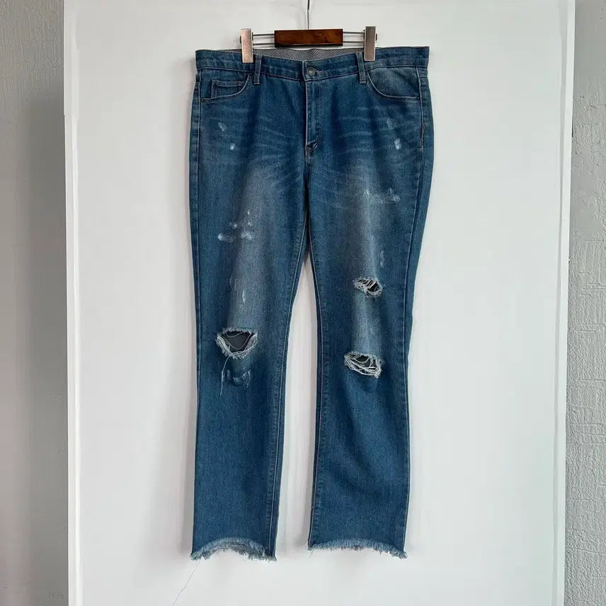 [BUNJANG] MARIELLAROSATI Distressed Jeans Plus Size / MARIELLAROSATI 데미지 청바지 빅사이즈 -013