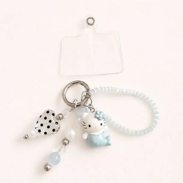 [BUNJANG] Hello Kitty Mermaid Charm Phone Strap / 헬로키티 인어 키링 휴대폰 스트랩(새상품)